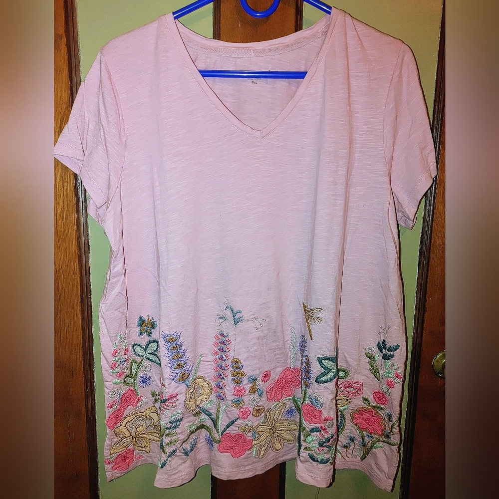 🌼🦋 2 PXL Coldwater Creek Tops: Spring Nature Bundle - Picture 2 of 10